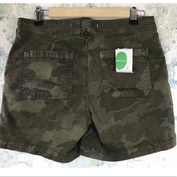 Anthropologie the wanderer Green Camo Shorts 26 - Picture 6 of 6
